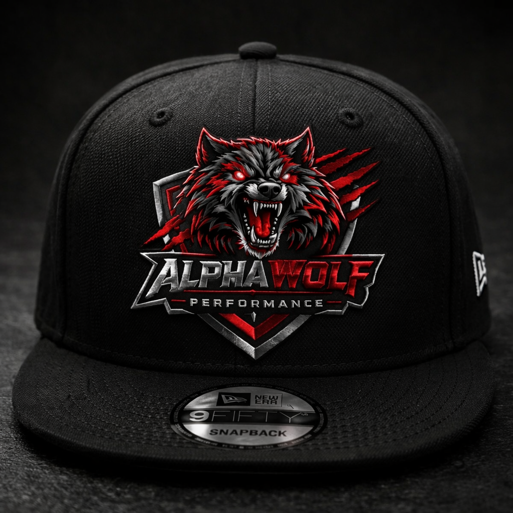 AlphaWolf Performance™ Embroidered New Era Snapback – Black