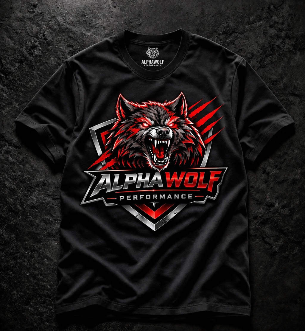 AlphaWolf Performance™ Men’s Logo T-Shirt – Premium Athletic Fit