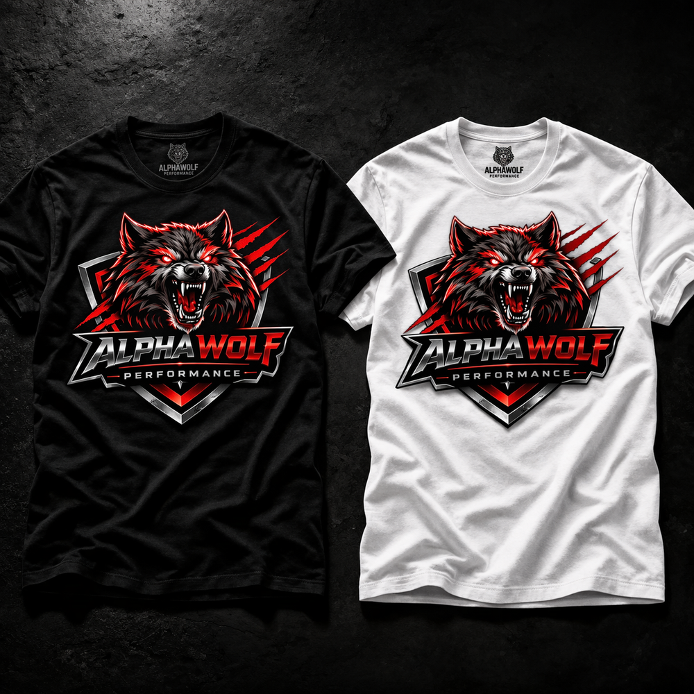 AlphaWolf Performance™ Men’s Logo T-Shirt – Premium Athletic Fit